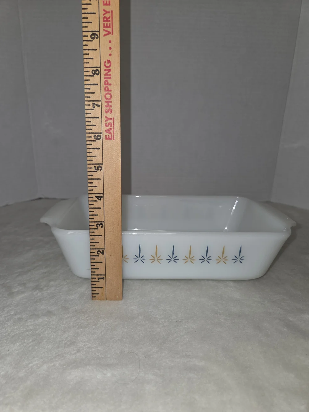 Vintage  Fire King Candle Glow 441 Rectangle Loaf Baking Casserole Dish 1 Qt.